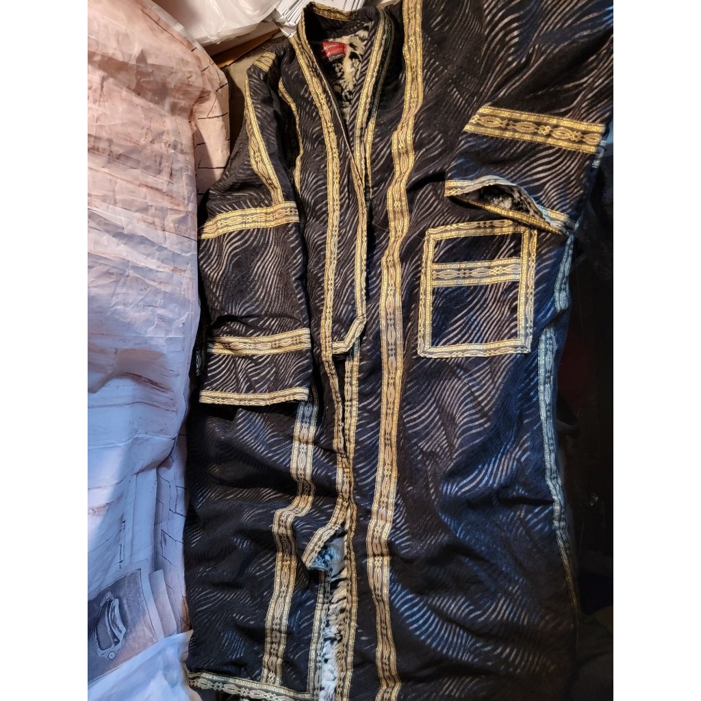 Arabic Fur Gold Black Robe